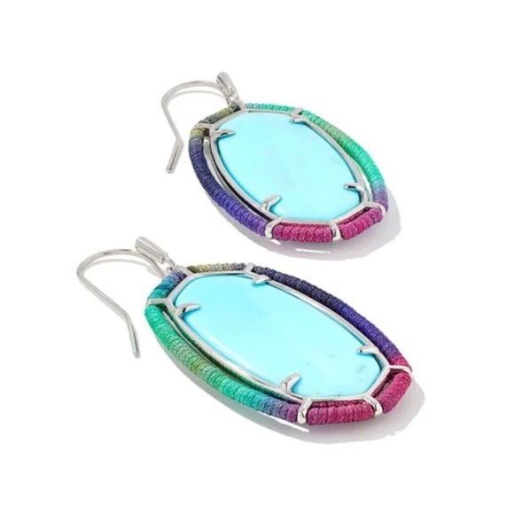 Kendra Scott Elle Turquoise Threaded Earrings - Picture 3 of 5